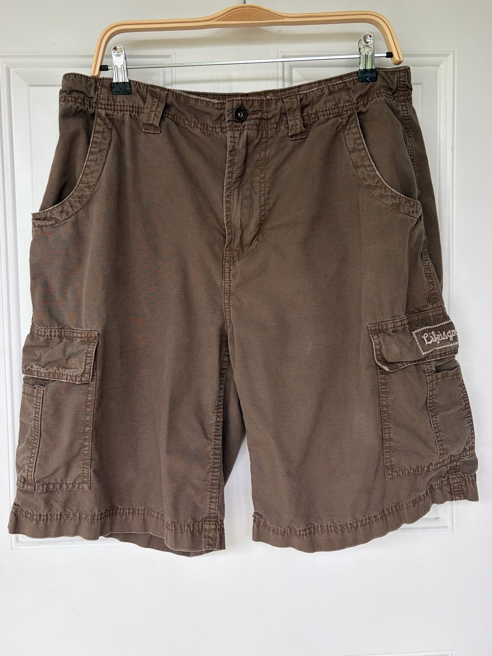 •Life is Good• Men’s Brown Cotton Ripstop Cargo Shorts - Size Medium